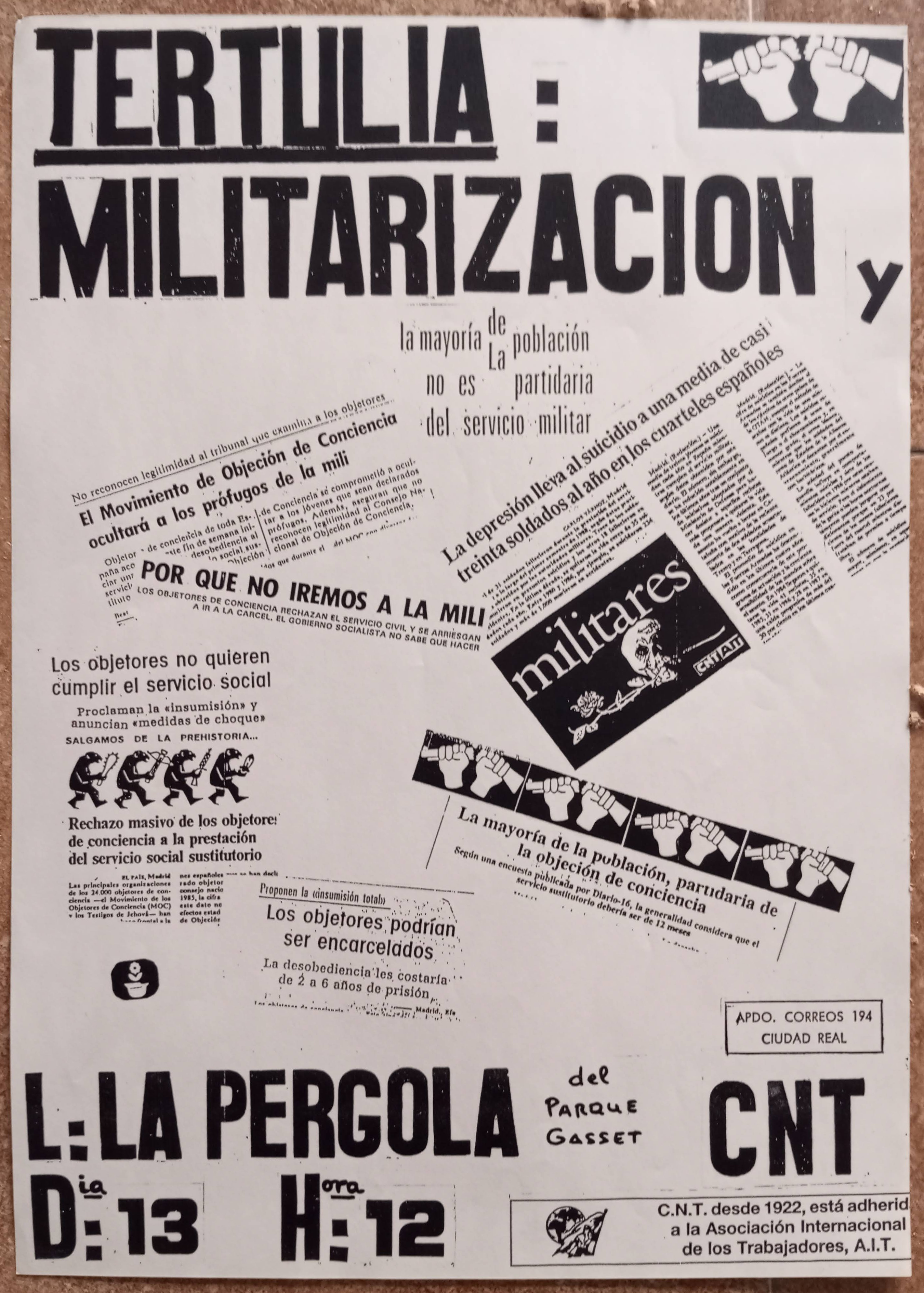 Tertulia: militarización y represión