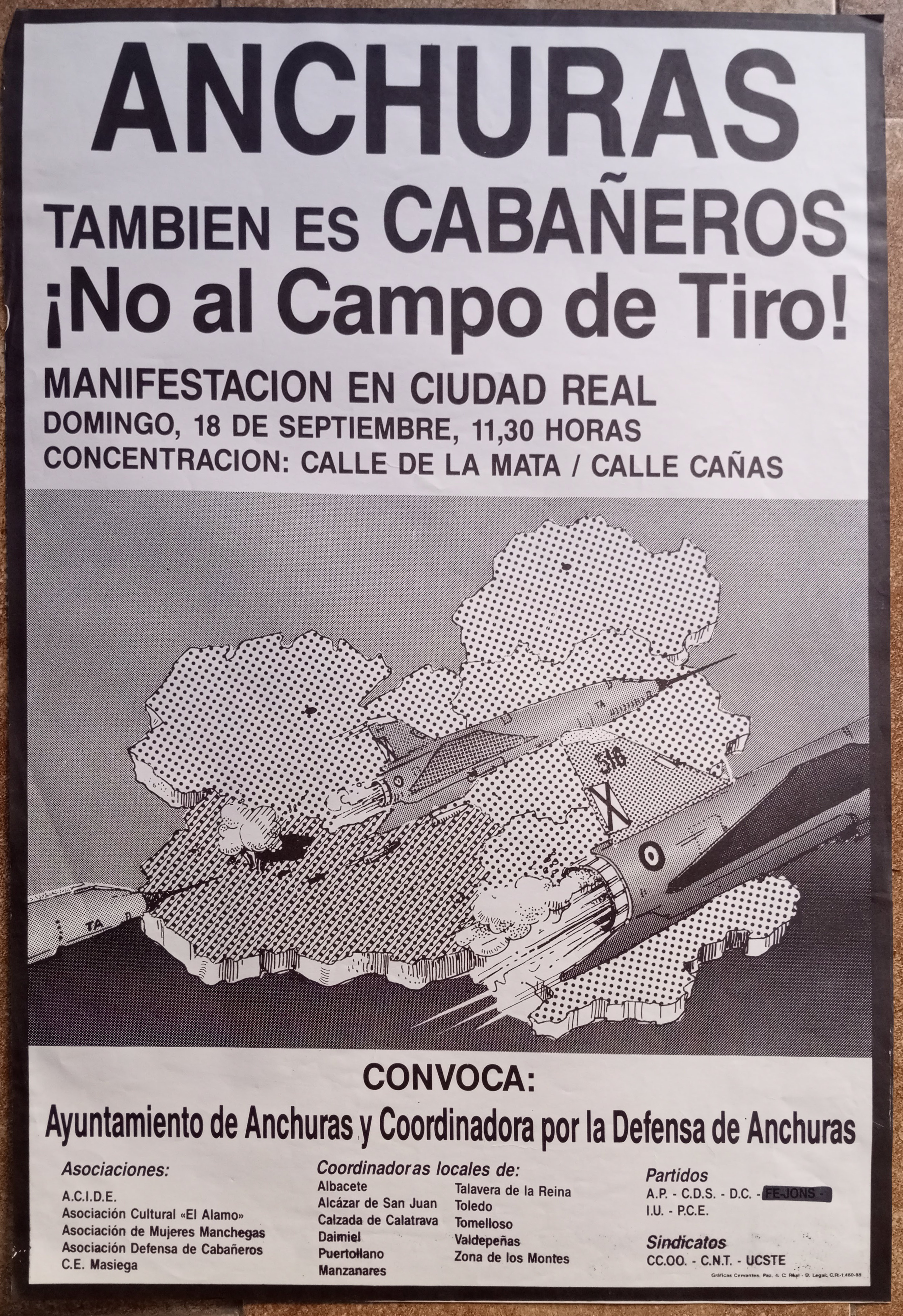 Anchuras también es Cabañeros. ¡No al campo de tiro! Manifestación en Ciudad Real