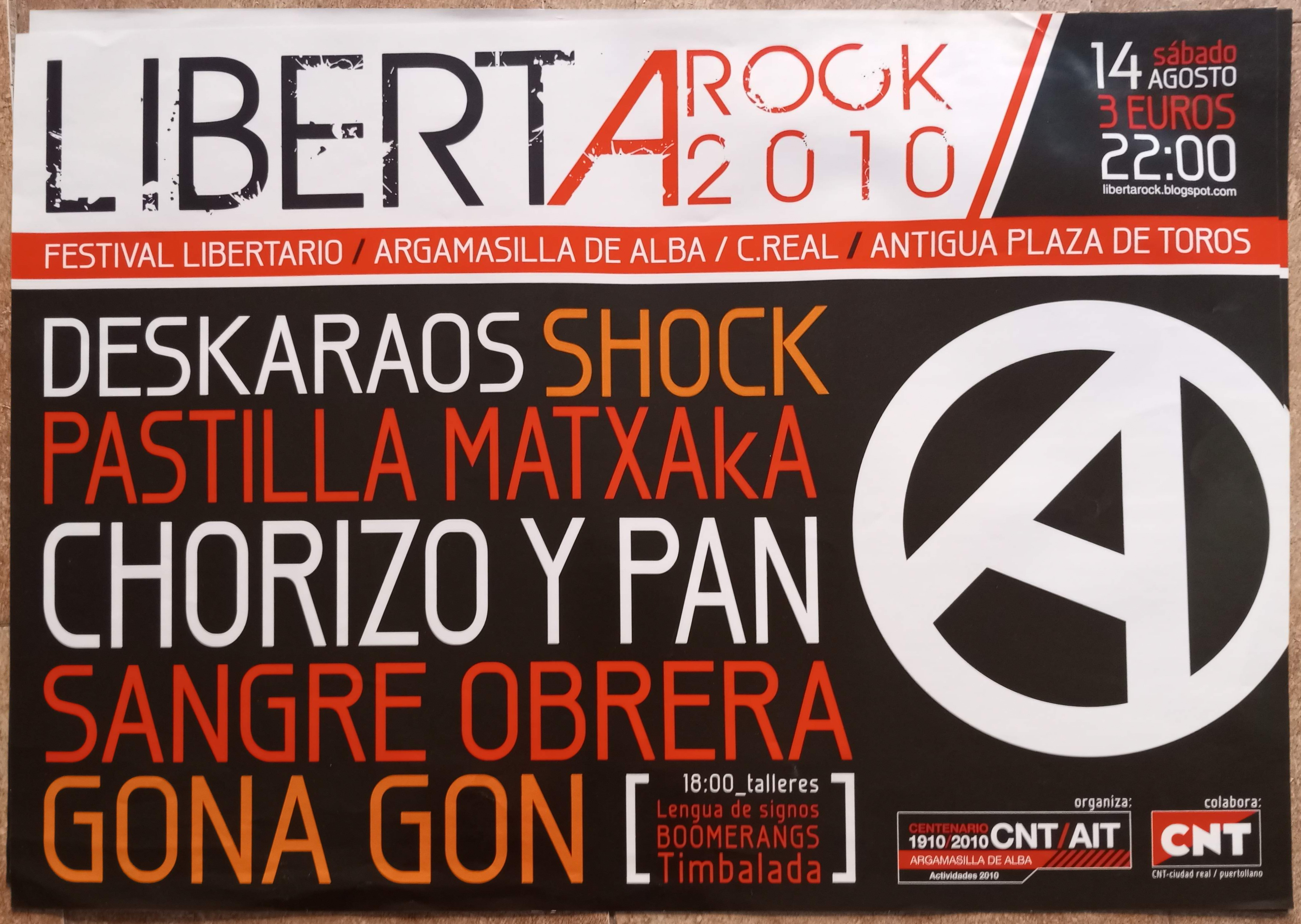 IV Libertarock. Argamasilla de Alba, 14 de agosto de 2010