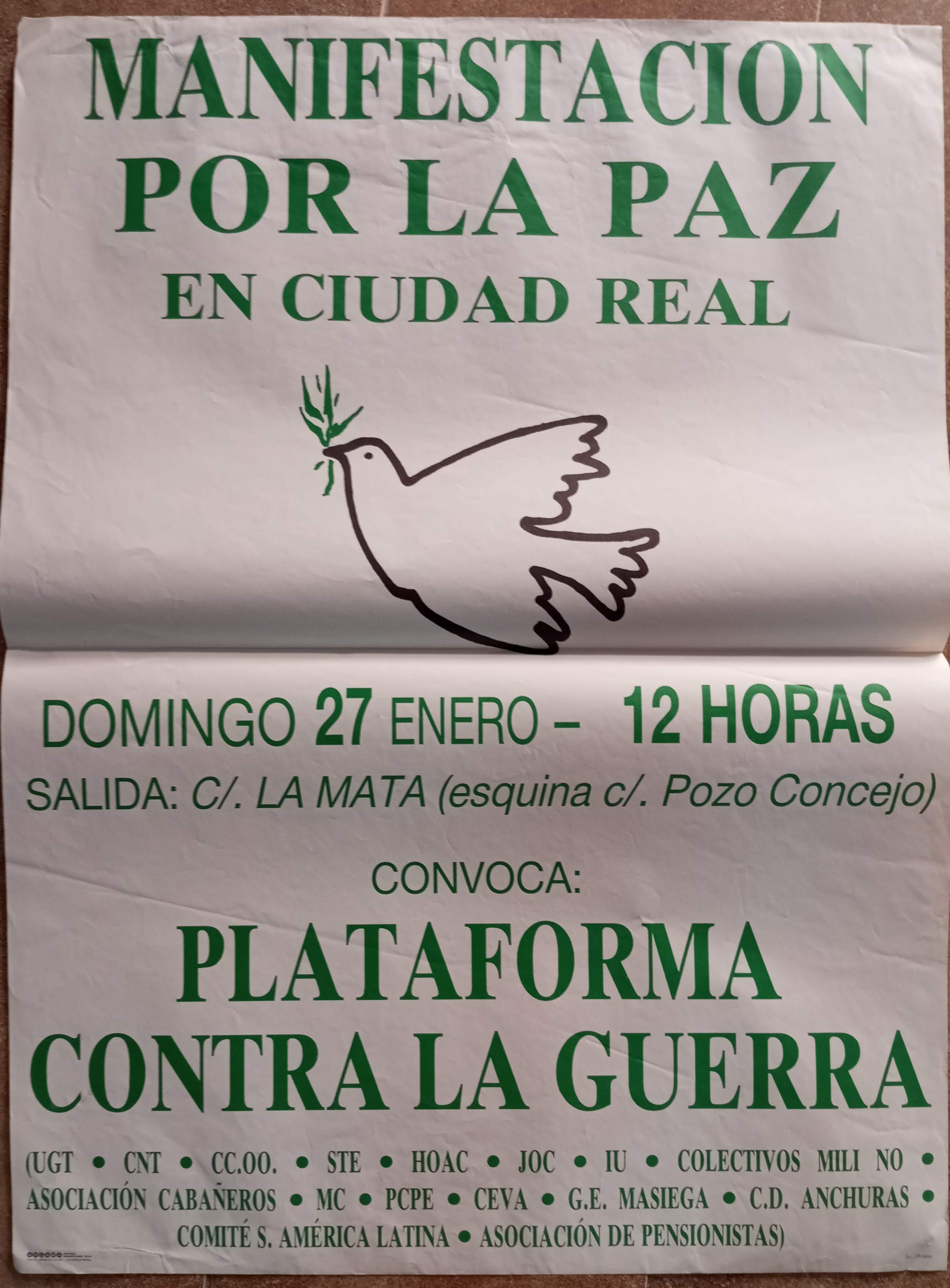 Manifestación por la paz en Ciudad Real