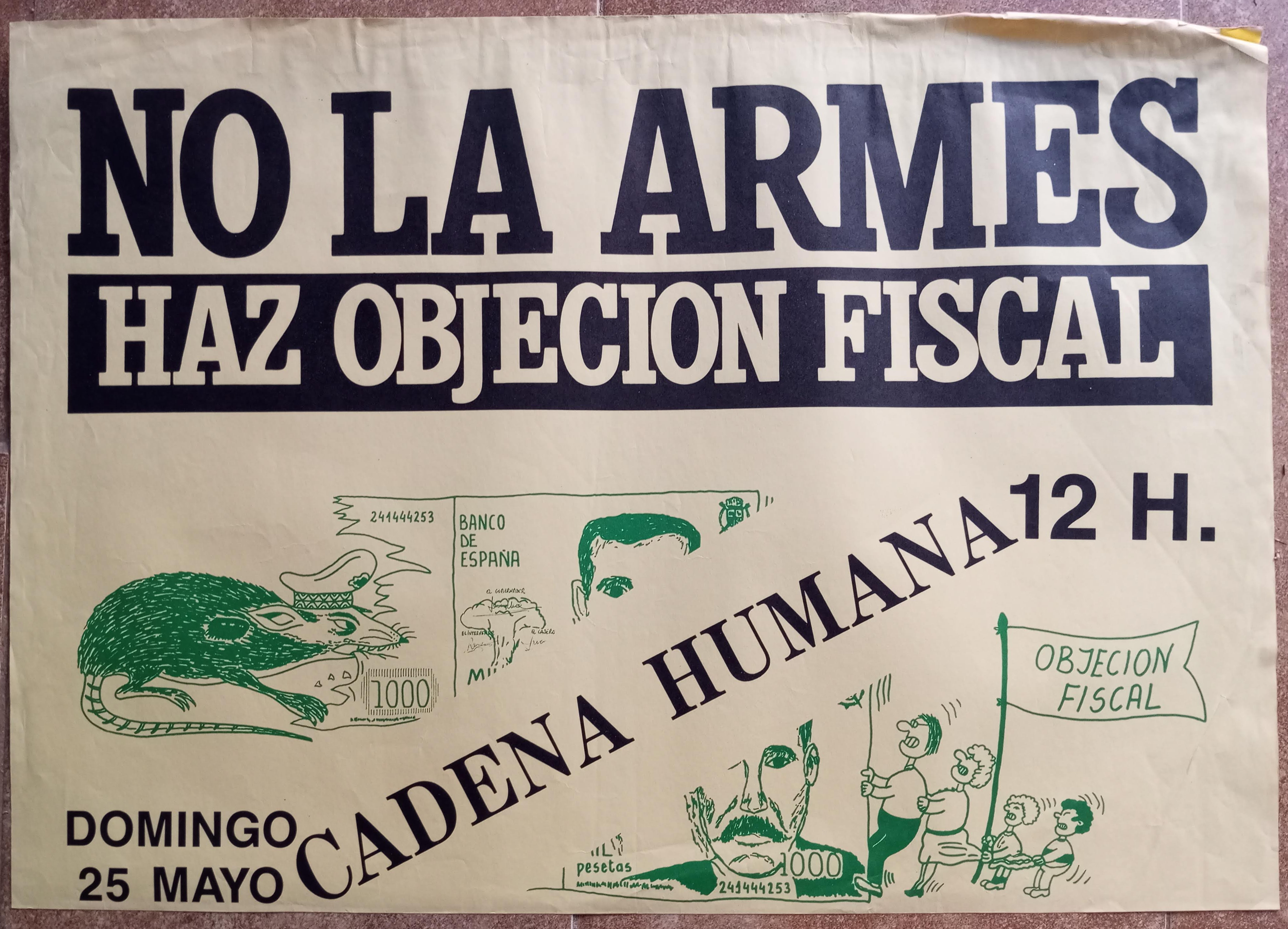 No la armes. Haz objeción fiscal. Cadena humana, 12 h., domingo 25 mayo