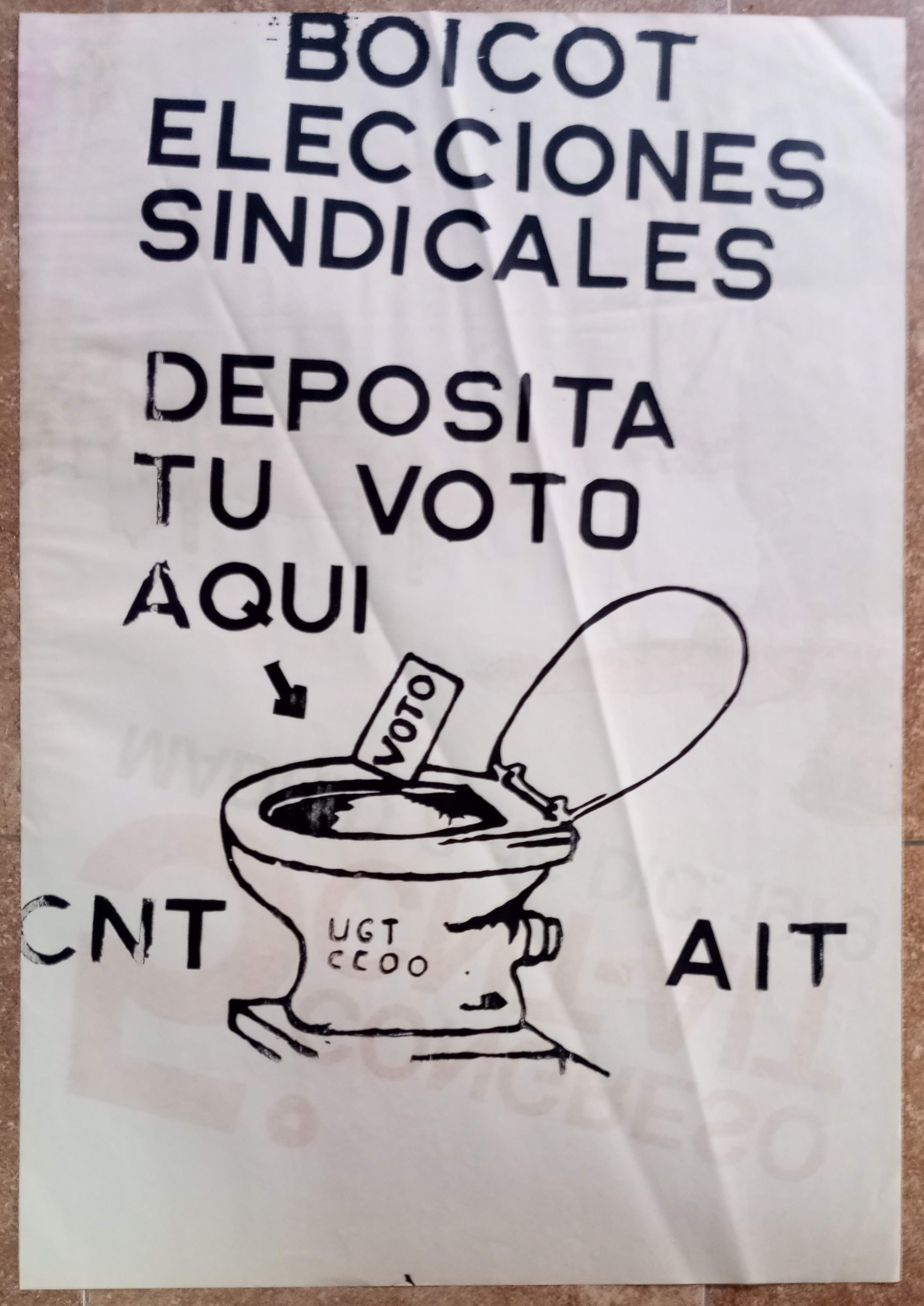 Boicot elecciones sindicales. Deposita aquí tu voto