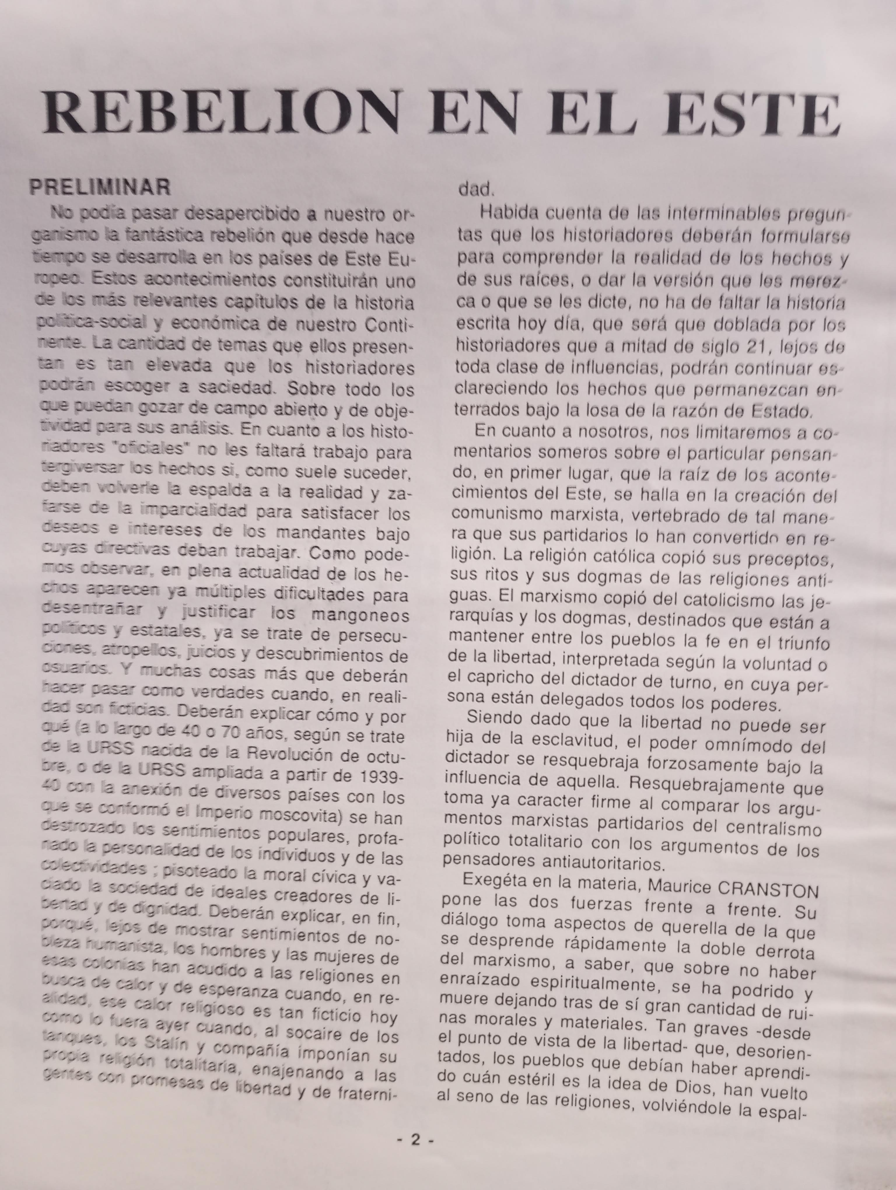 Rebelión en el Este