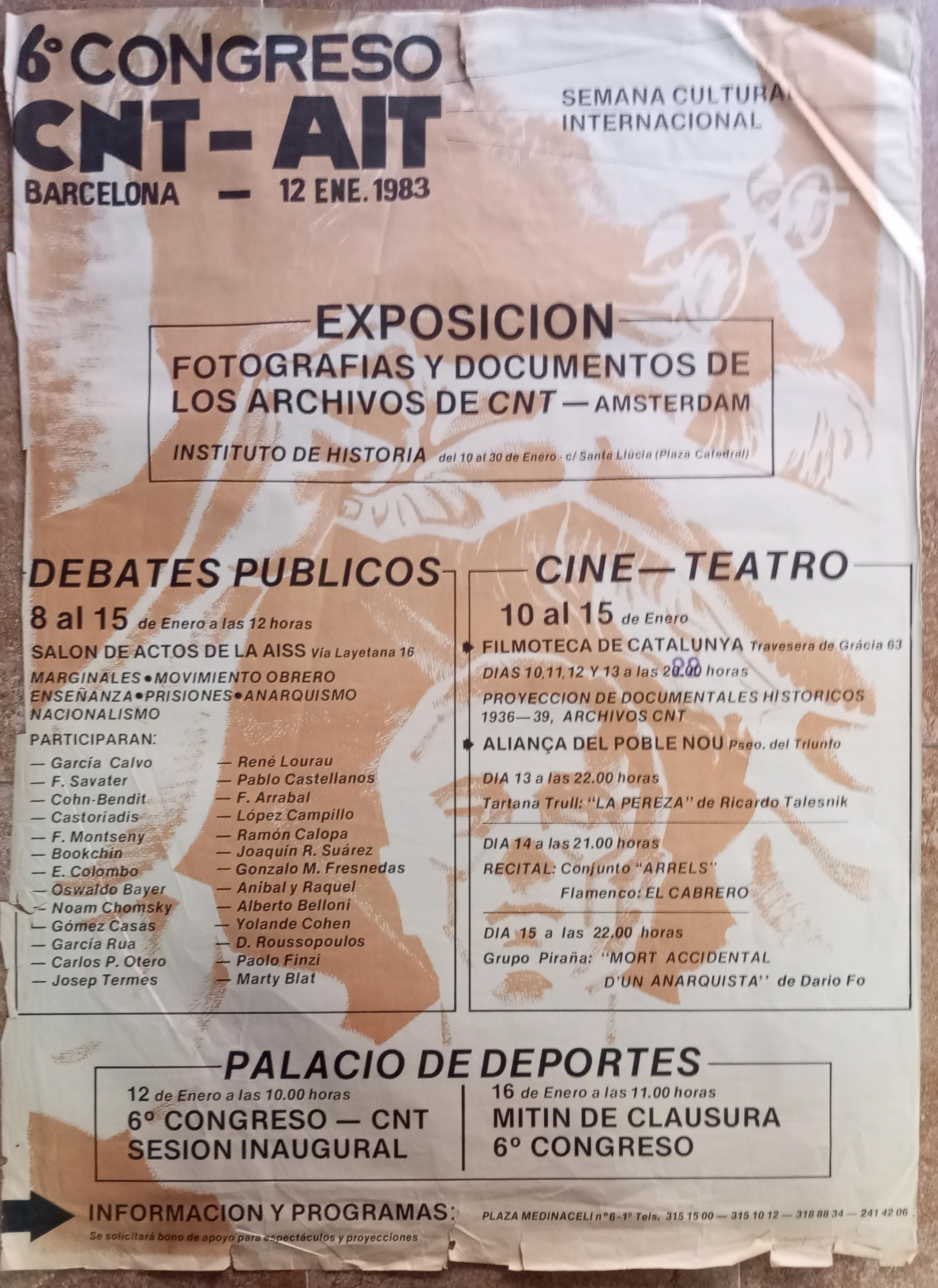 VI Congreso CNT-AIT y Semana Cultural Internacional. Barcelona, 8–16 de enero de 1983