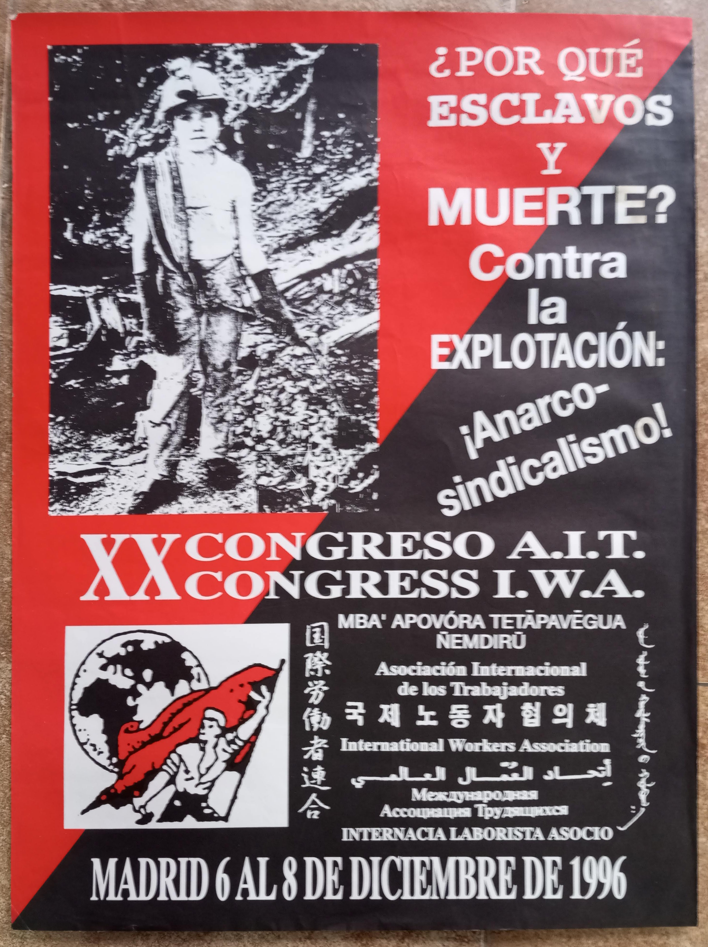 XX Congreso de la AIT/IWA. Madrid, 6–8 de diciembre de 1996