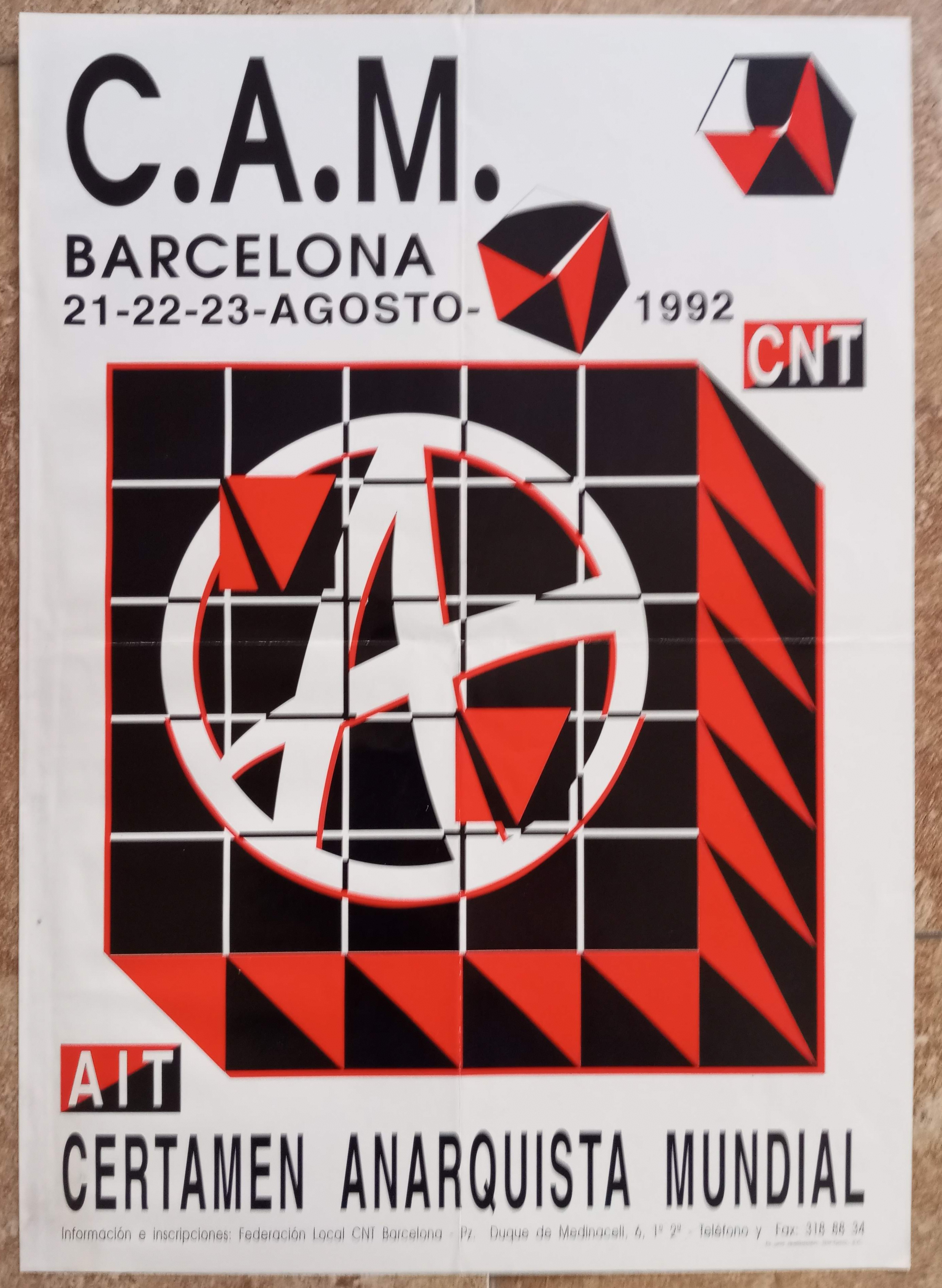 C.A.M. Certamen Anarquista Mundial. Barcelona, 21–24 de agosto de 1992