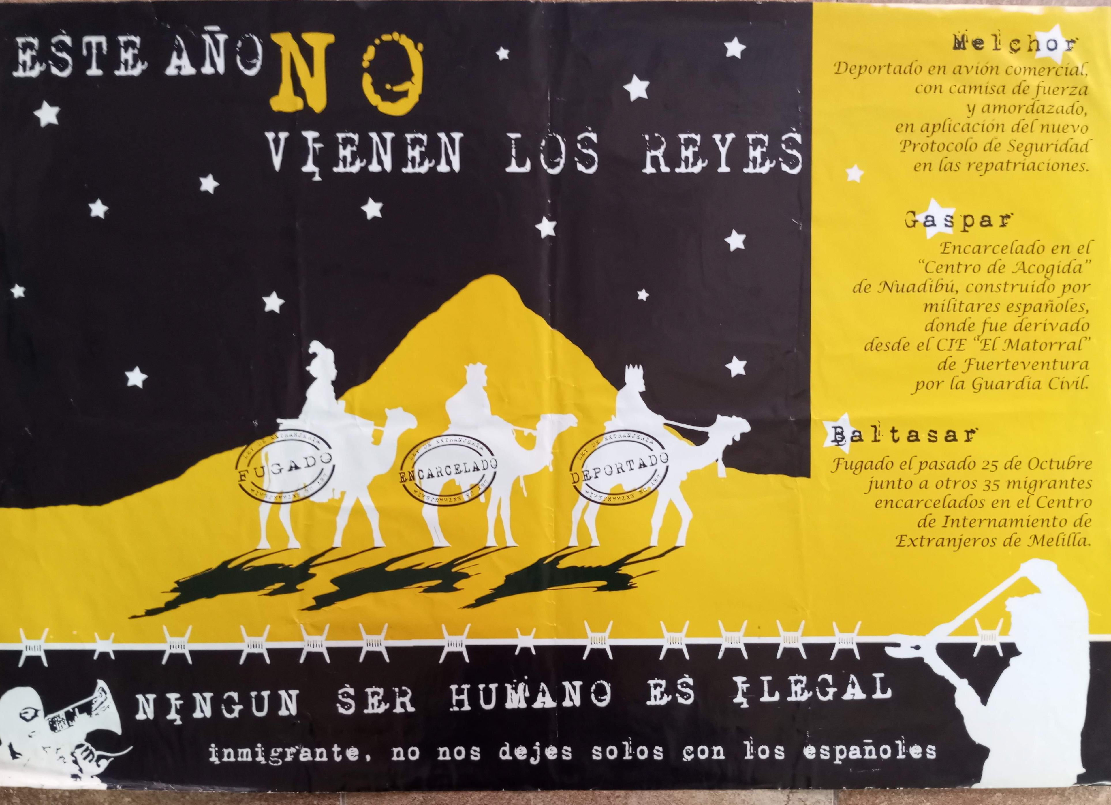 Este año no vienen los Reyes. Ningún ser humano es ilegal