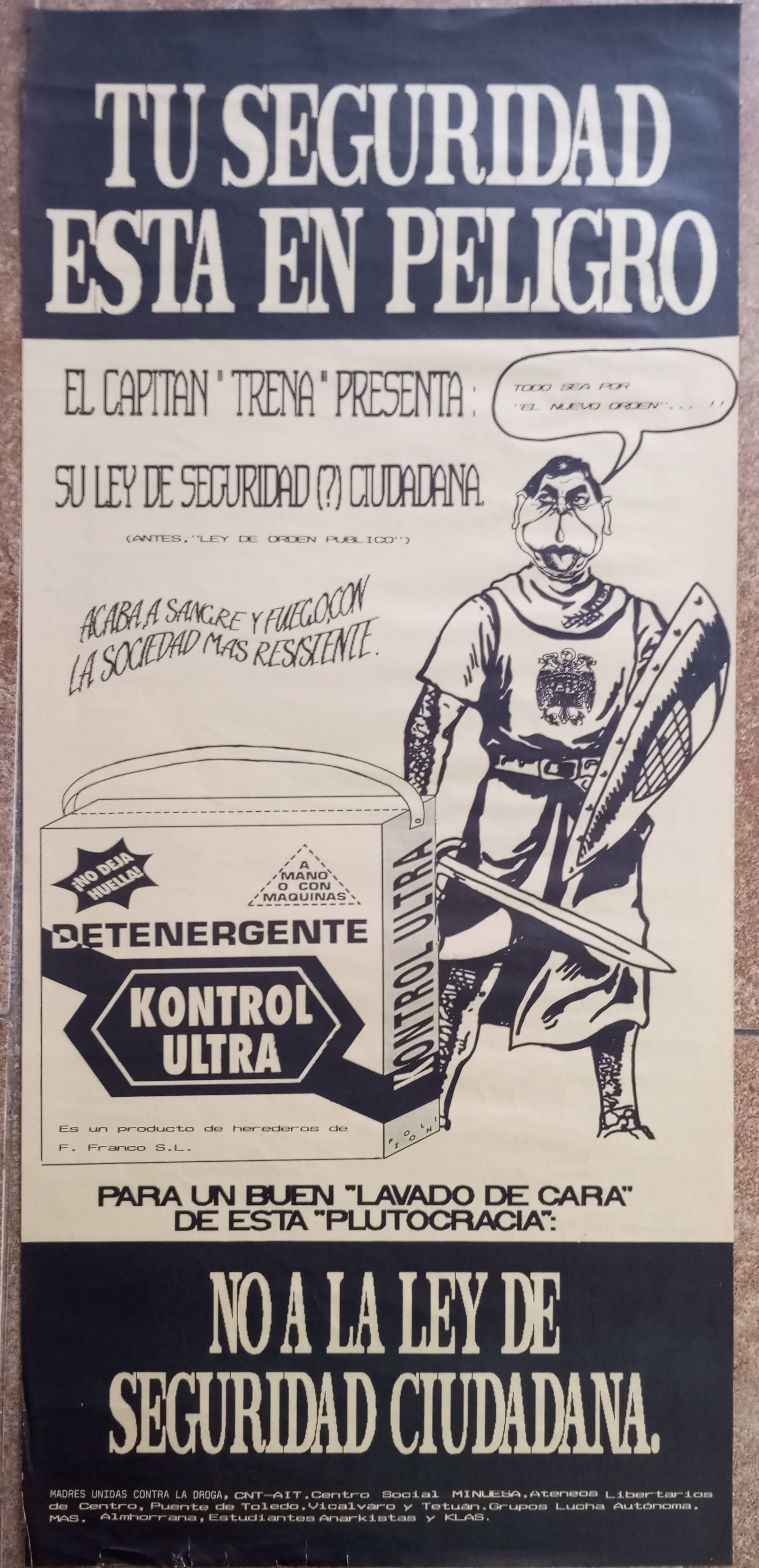 Tu seguridad está en peligro. No a la Ley de Seguridad Ciudadana
