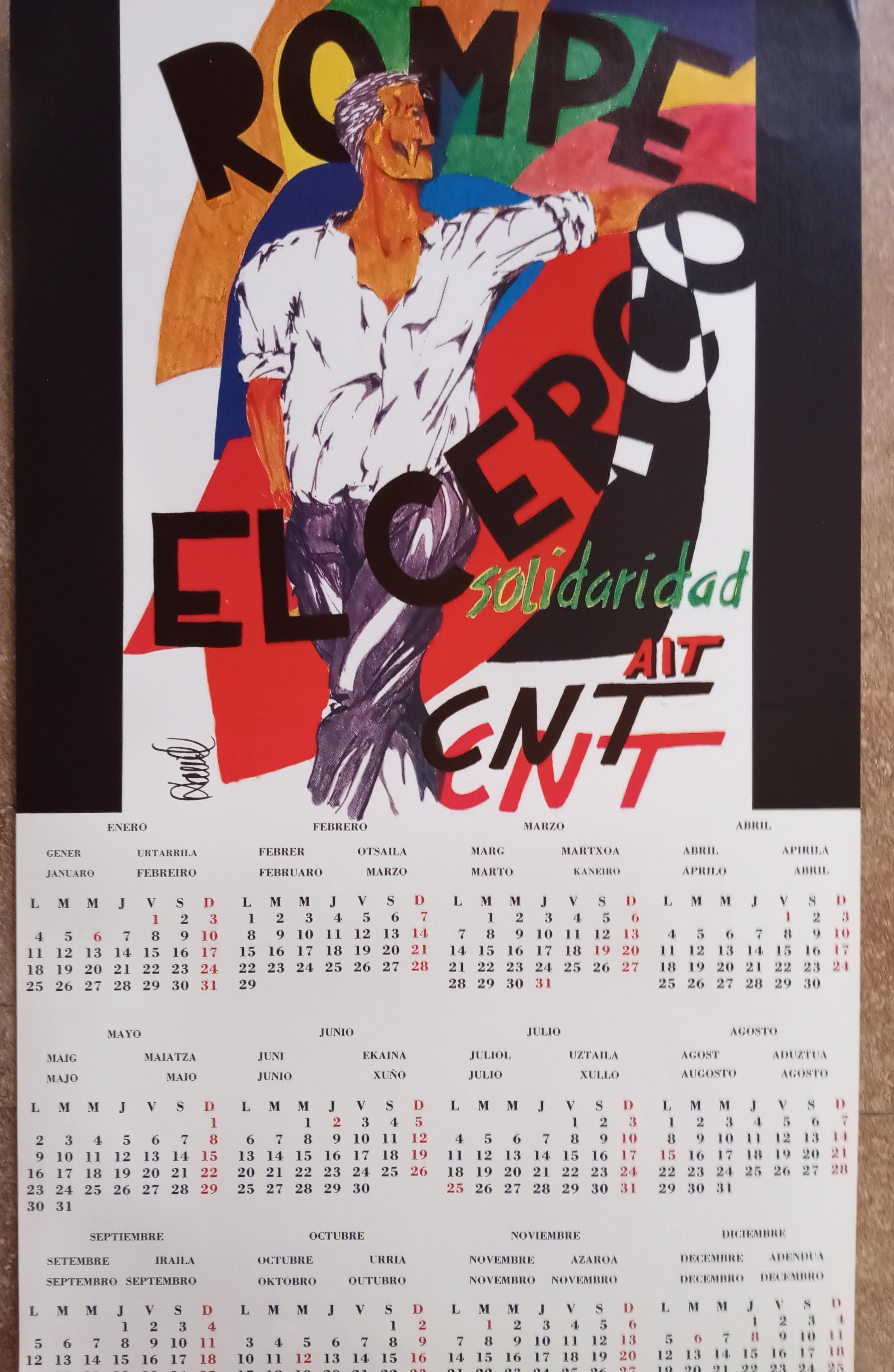 Rompe el cerco. Solidaridad. Calendario CNT-AIT