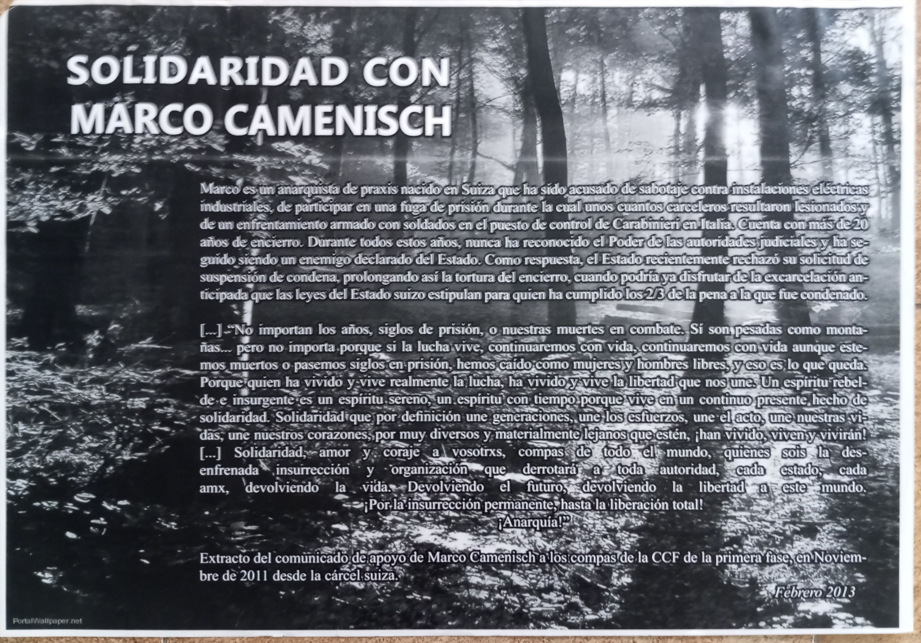 Solidaridad con Marco Camenisch