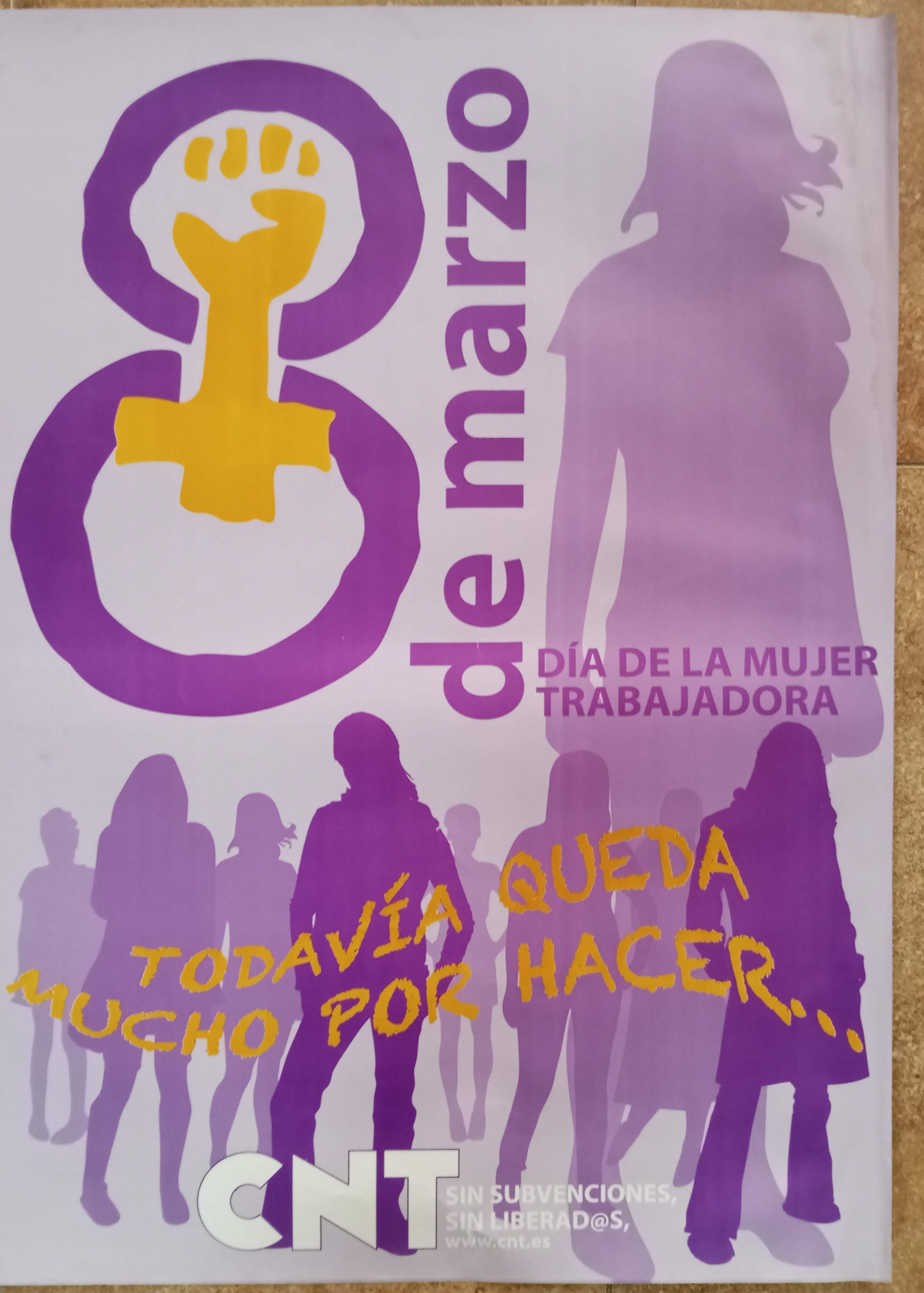 8 de marzo. Día de la Mujer Trabajadora. Todavía queda mucho por hacer
