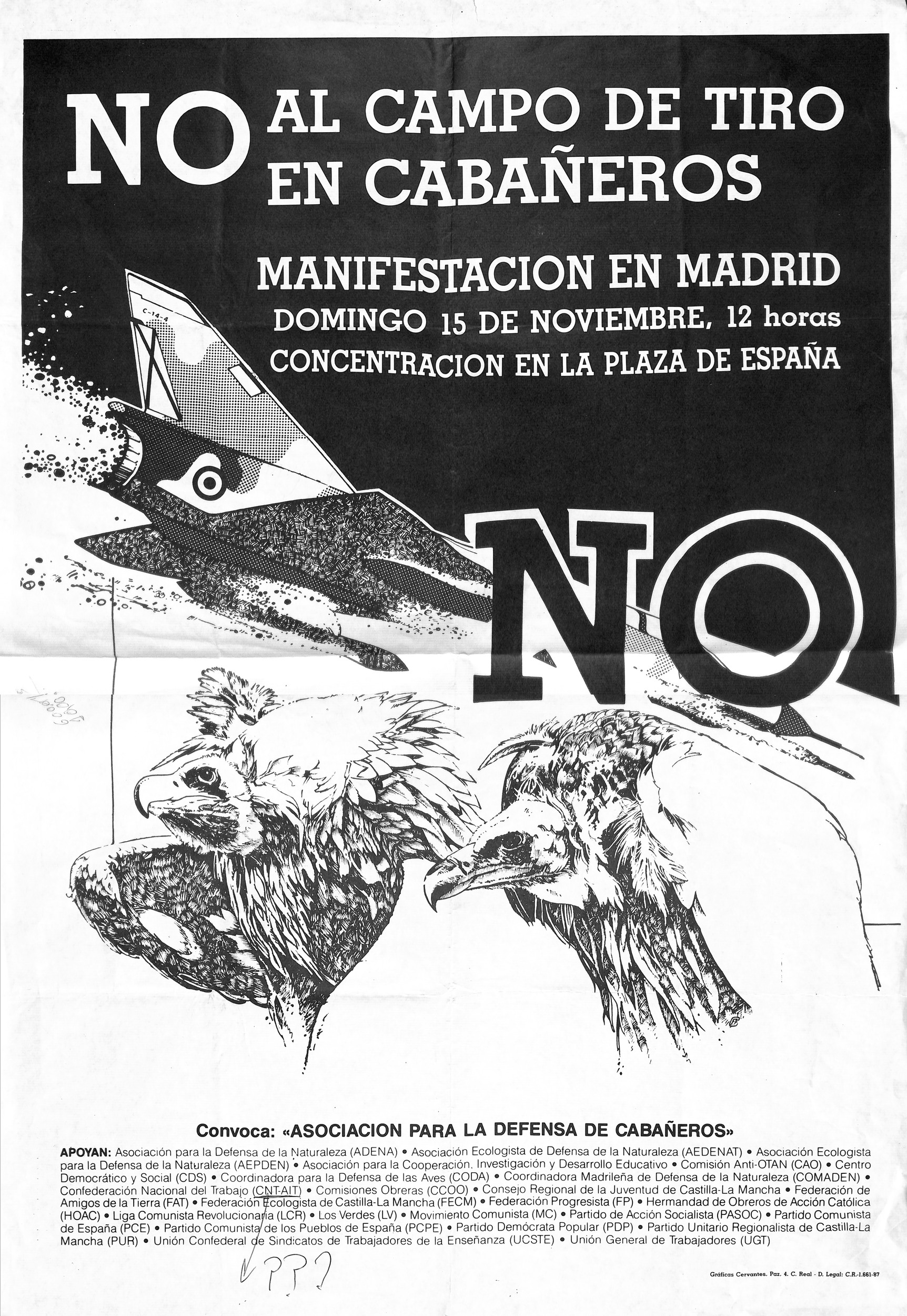 No al campo de tiro en Cabañeros. Manifestación en Madrid