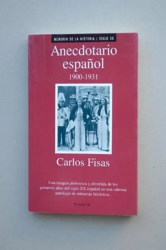 Portada orientativa de Anecdotario español. 1900-1931; puede no corresponder a esta edición