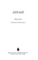 Portada orientativa de Aziyadé; puede no corresponder a esta edición