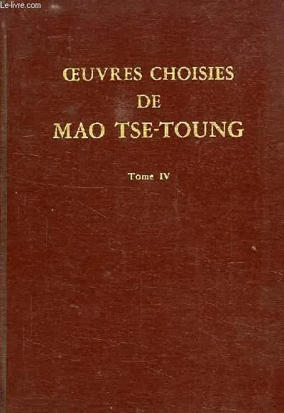 Portada orientativa de Obras escogidas de Mao Tse-Tung (Tomo IV); puede no corresponder a esta edición