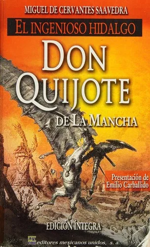 Portada orientativa de El ingenioso hidalgo Don Quijote de la Mancha; puede no corresponder a esta edición