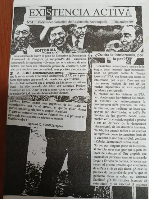 Vista principal de Existencia Activa