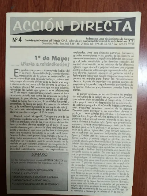 Vista principal de Acción Directa