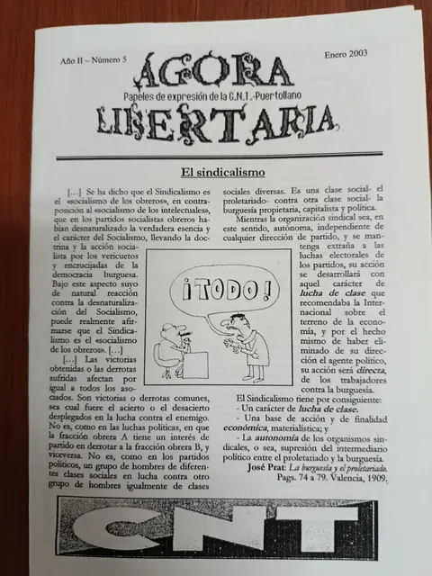 Vista principal de Ágora Libertaria