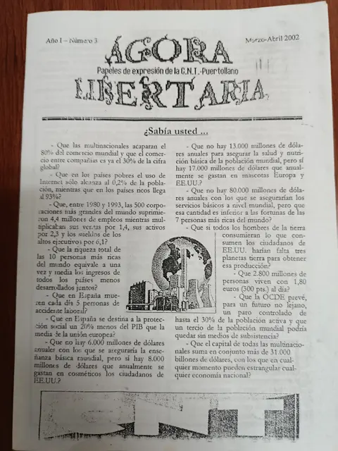 Vista principal de Ágora Libertaria