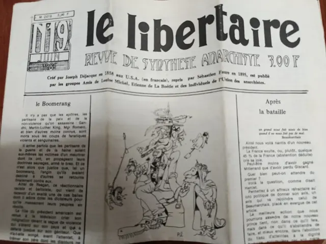 Vista principal de Le Libertaire