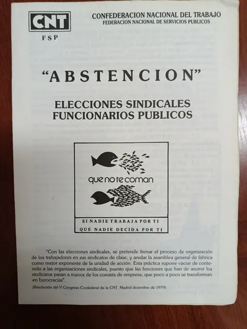 Vista principal de Abstención. Elecciones sindicales. Funcionarios públicos