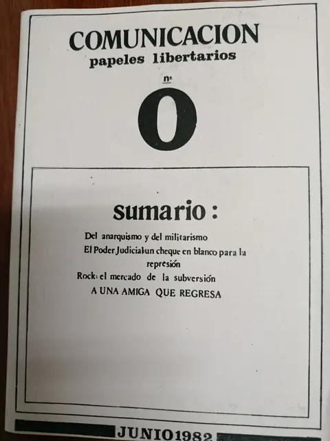 Vista principal de Comunicación: papeles libertarios