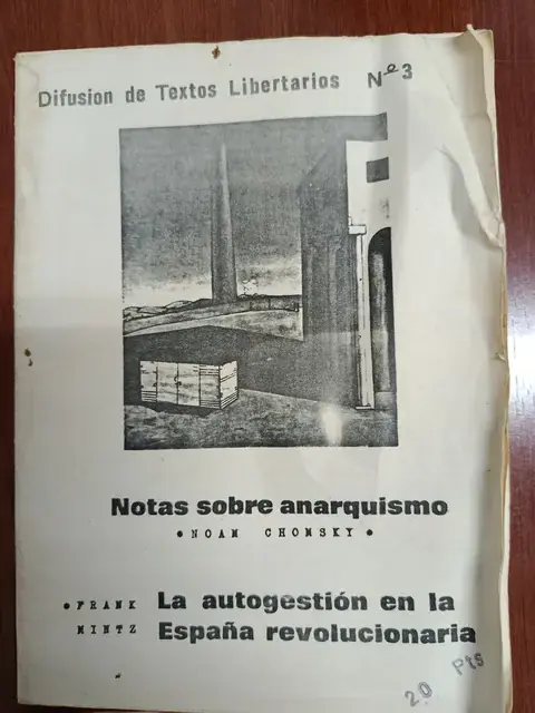 Vista principal de Notas sobre anarquismo; La autogestión en la España revolucionaria