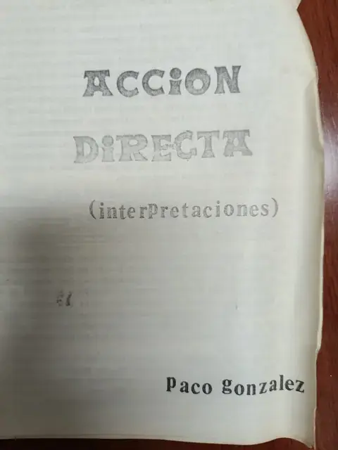 Vista principal de Acción directa (interpretaciones)