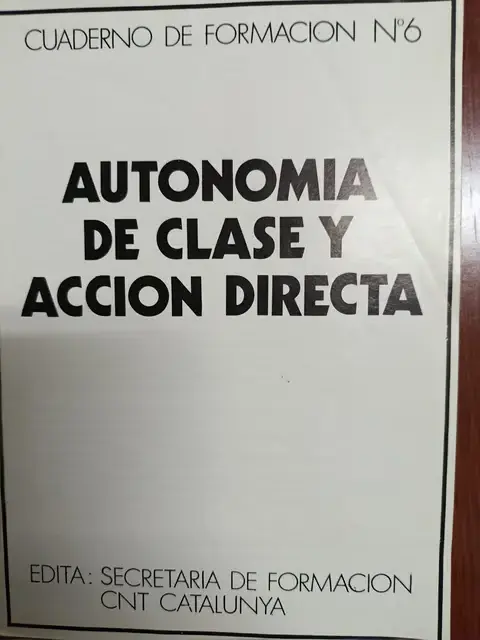 Vista principal de Autonomía de clase y acción directa