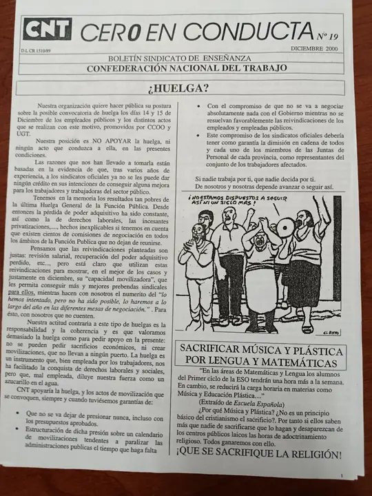 Vista principal de Cero en Conducta, n.º 19