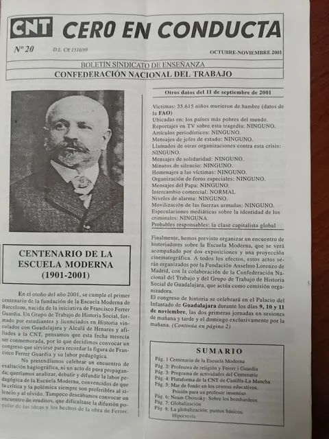 Vista principal de Cero en Conducta, n.º 20