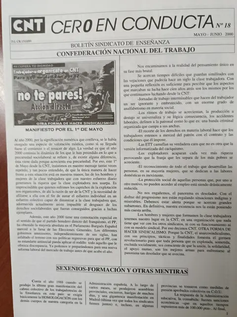 Vista principal de Cero en Conducta, n.º 18