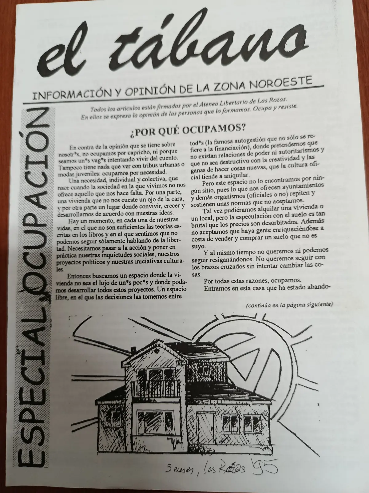 Vista principal de El Tábano