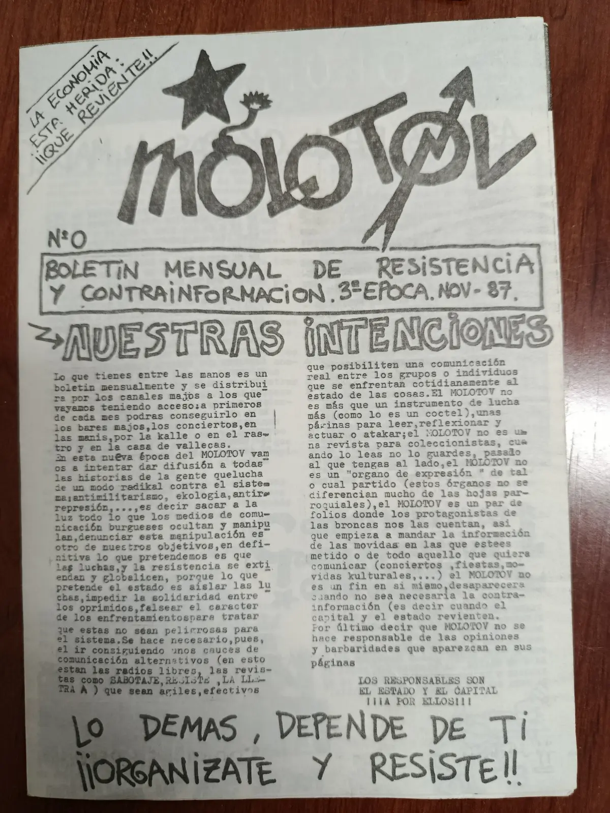 Vista principal de Molotov