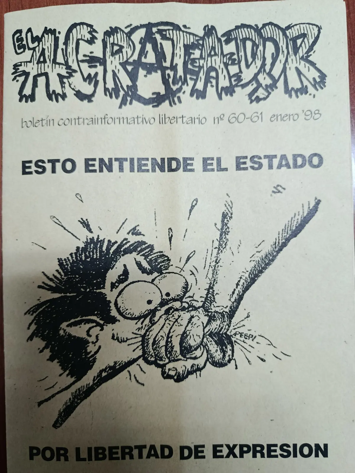 Vista principal de El Acratador