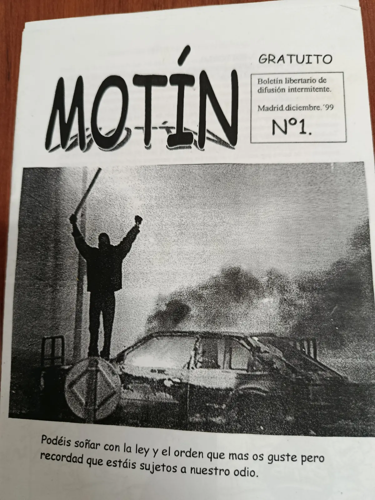 Vista principal de Motín