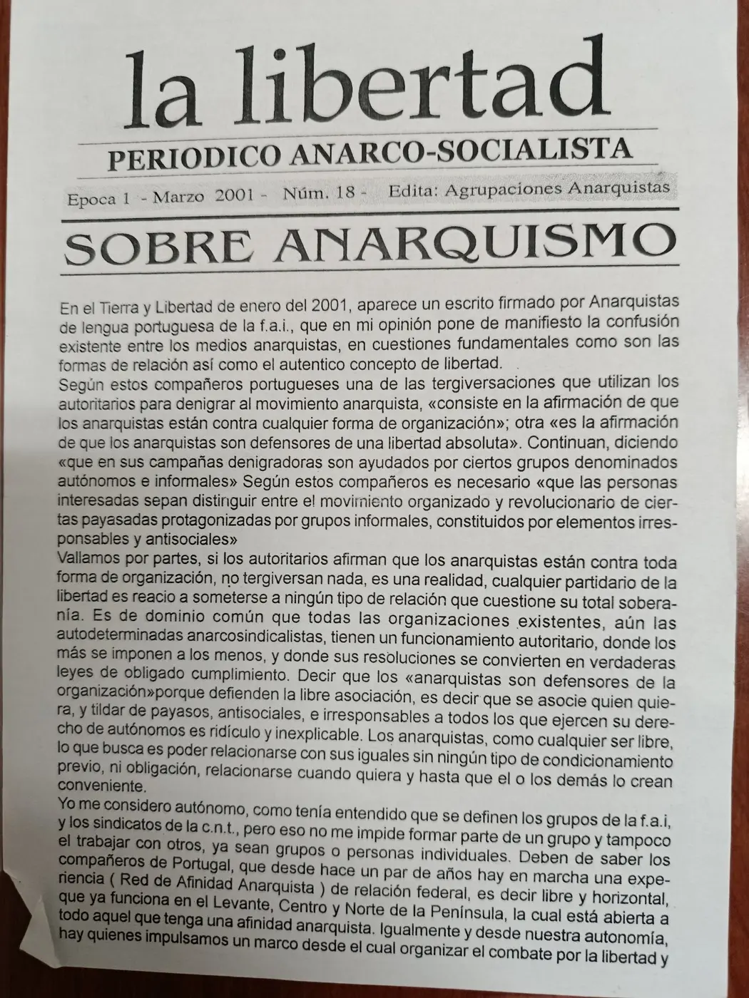Vista principal de La Libertad