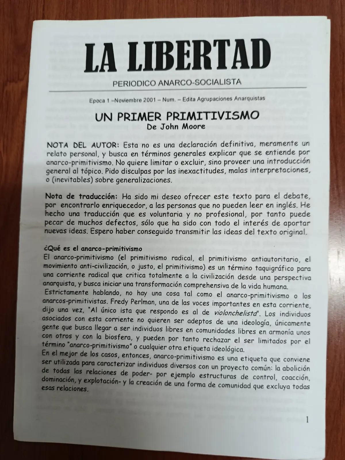 Vista principal de La Libertad