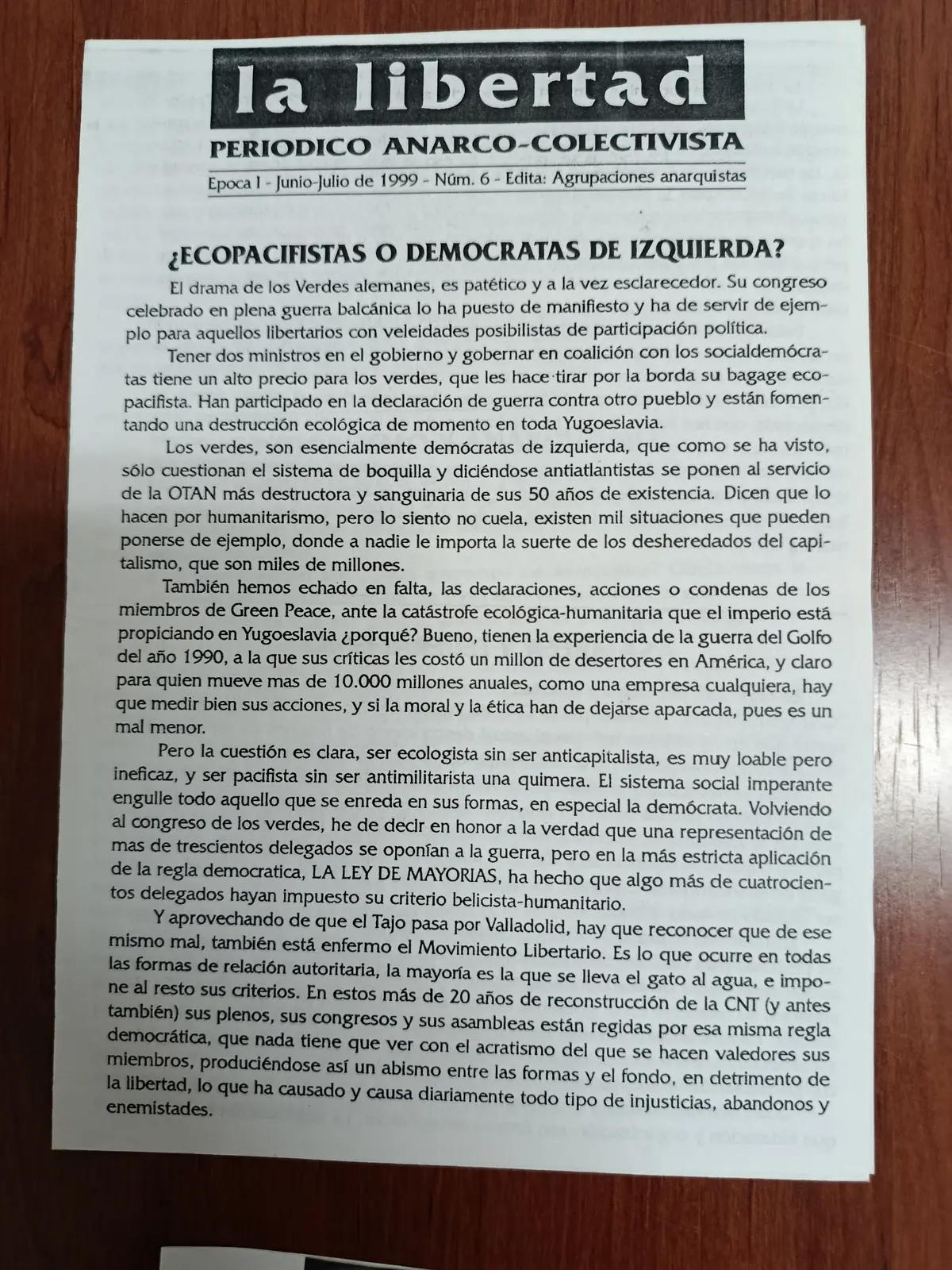 Vista principal de La Libertad