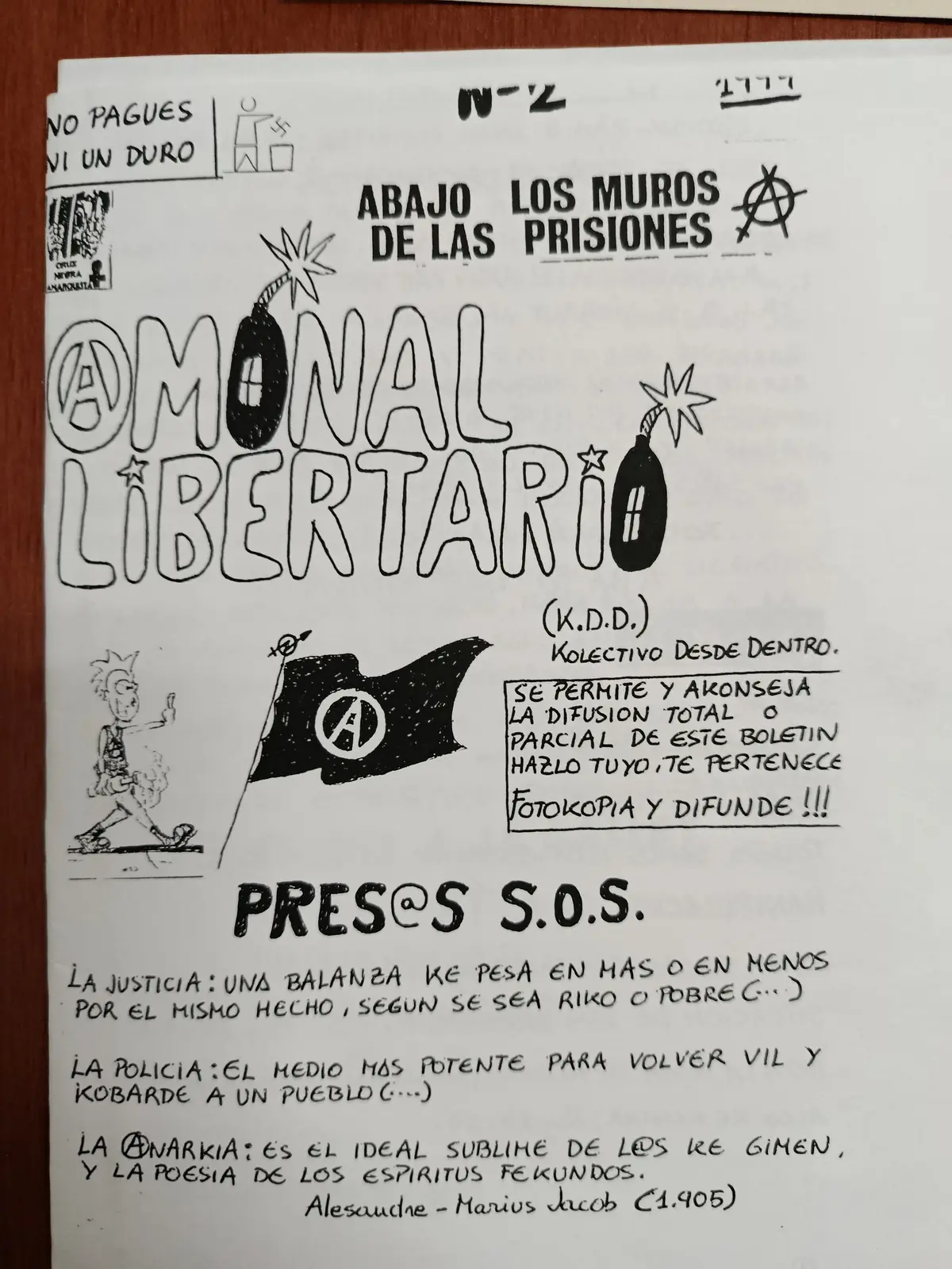 Vista principal de Amonal Libertario