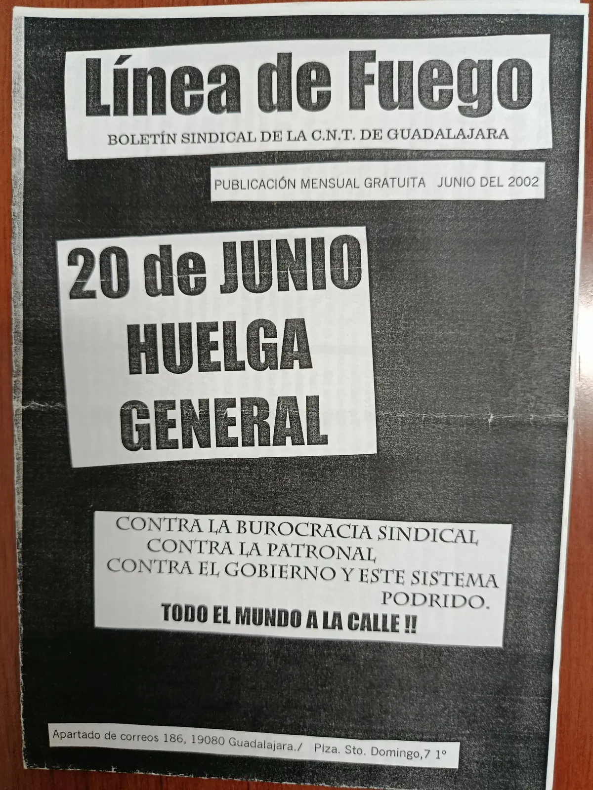 Vista principal de Línea de Fuego