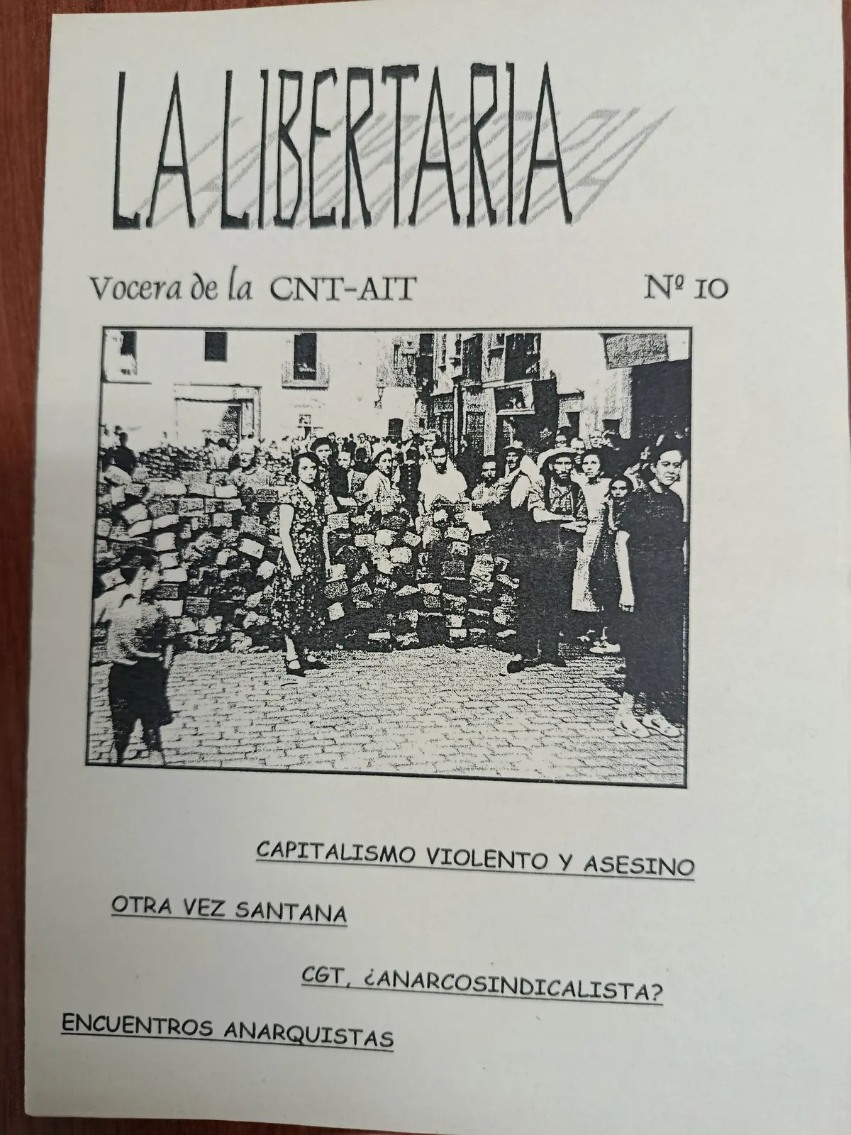 Vista principal de La Libertaria