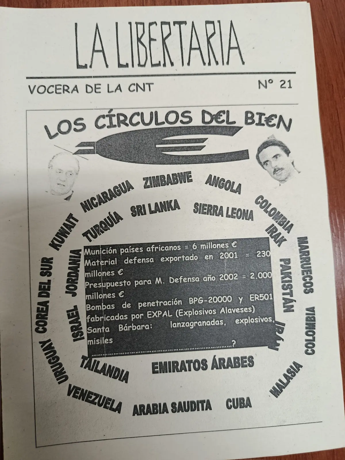 Vista principal de La Libertaria