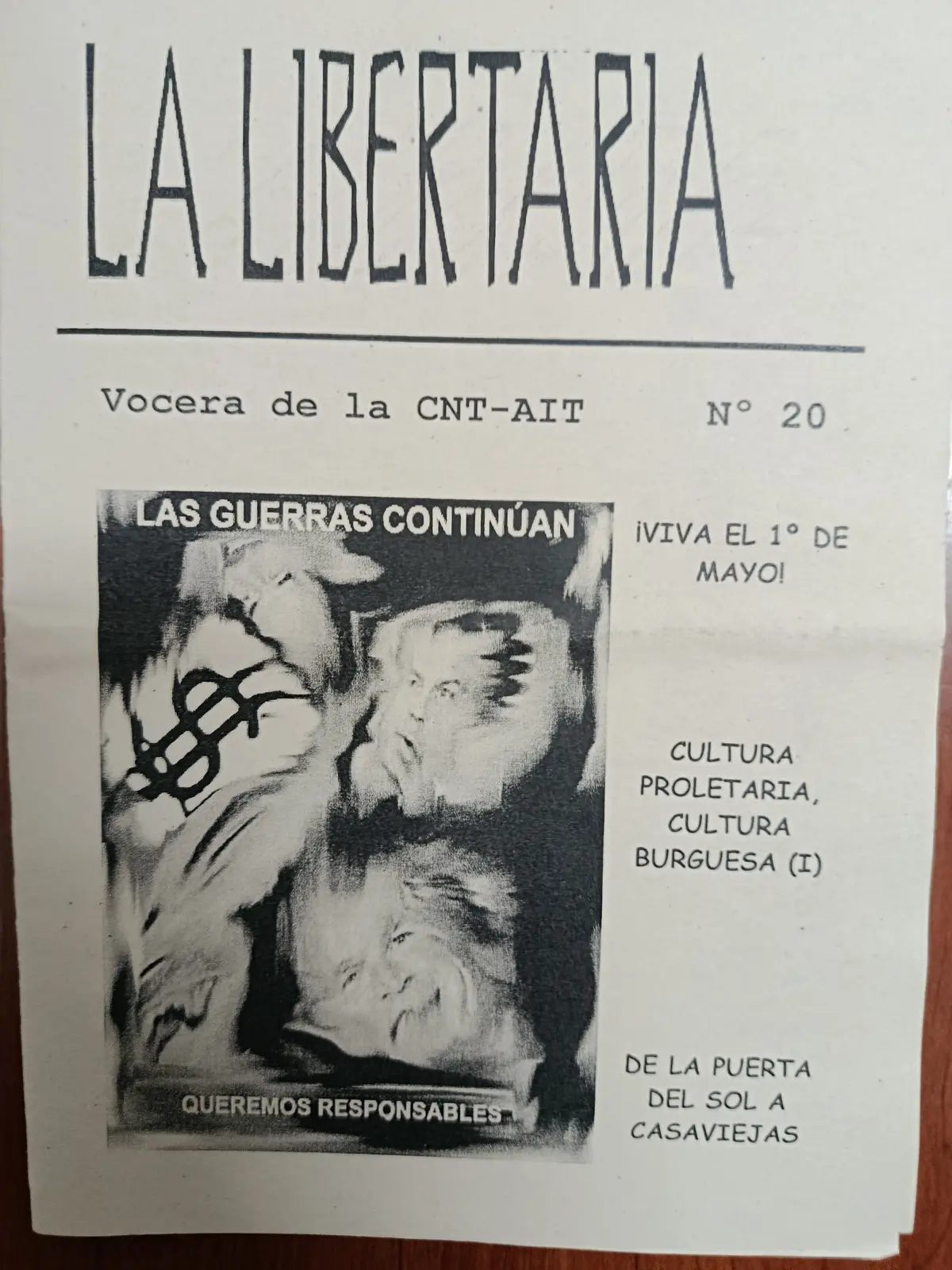 Vista principal de La Libertaria