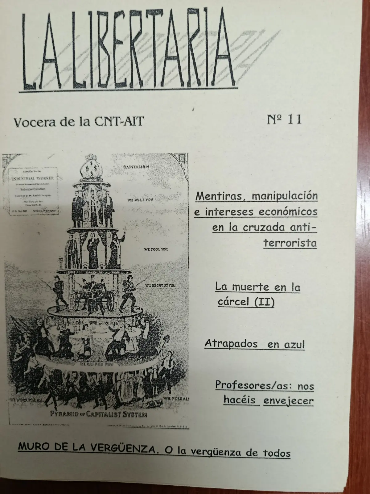 Vista principal de La Libertaria