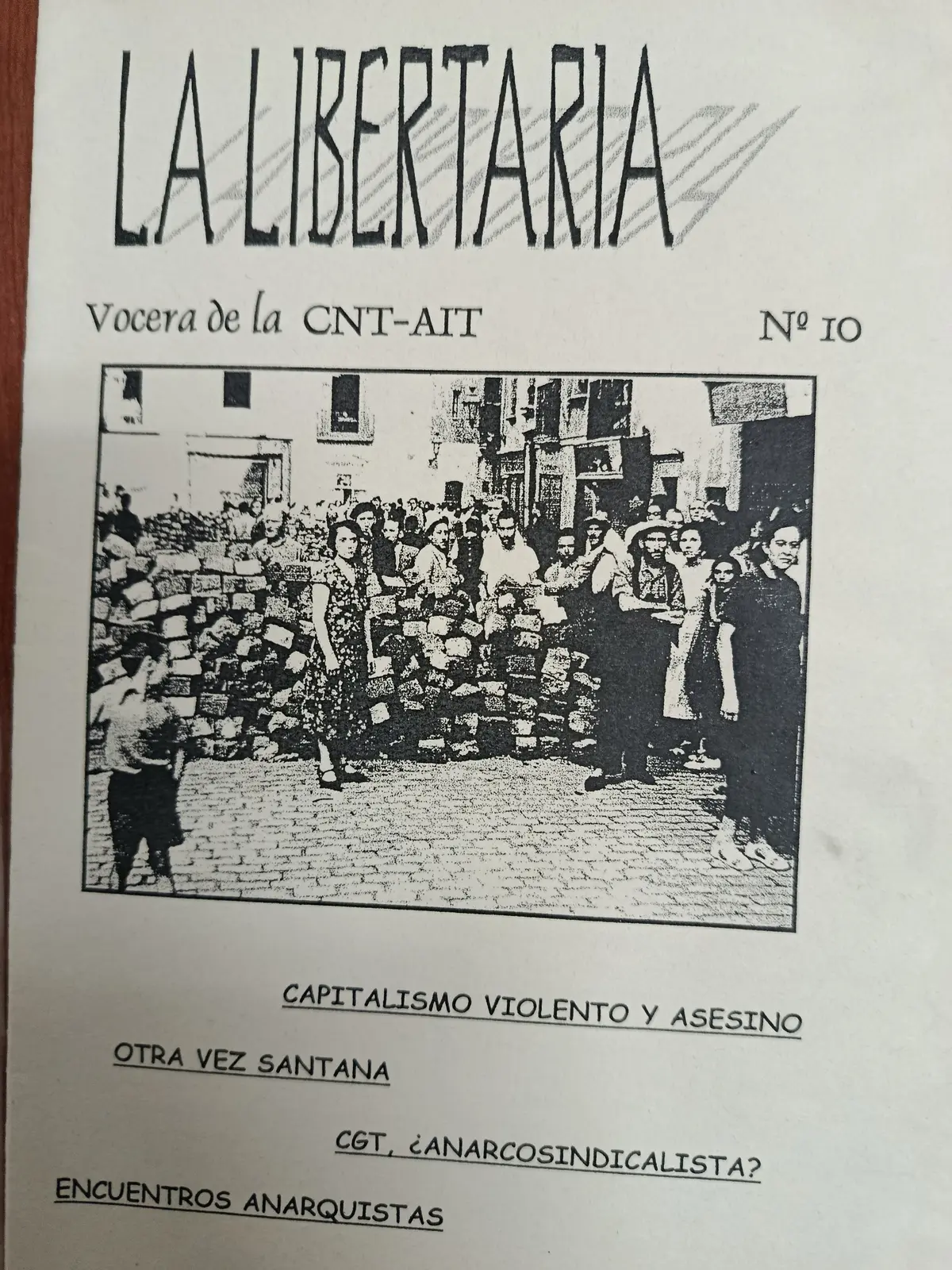 Vista principal de La Libertaria