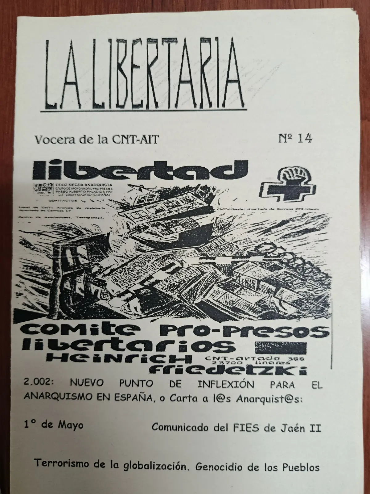 Vista principal de La Libertaria