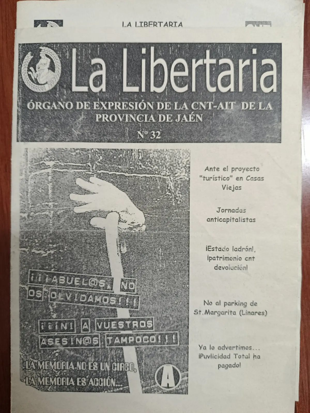 Vista principal de La Libertaria