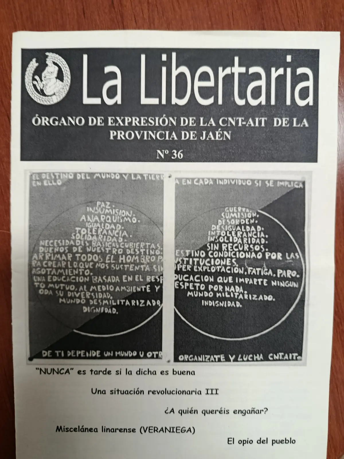 Vista principal de La Libertaria